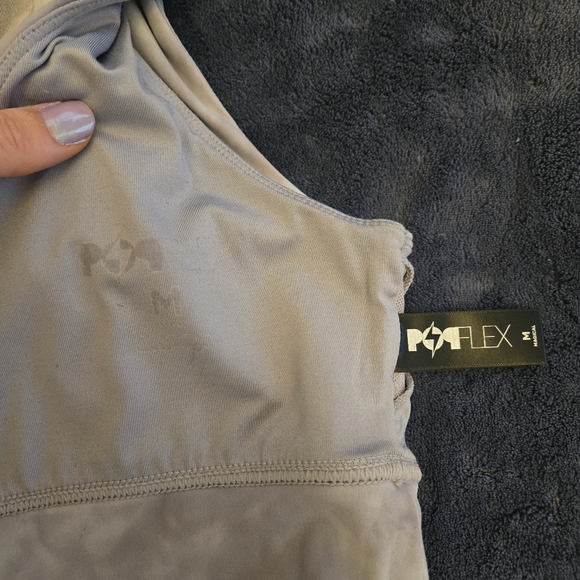 Popflex 💜 Vivid Crop Bra Lavender Marble tie dye mesh crop top bra sz M - Picture 6 of 7